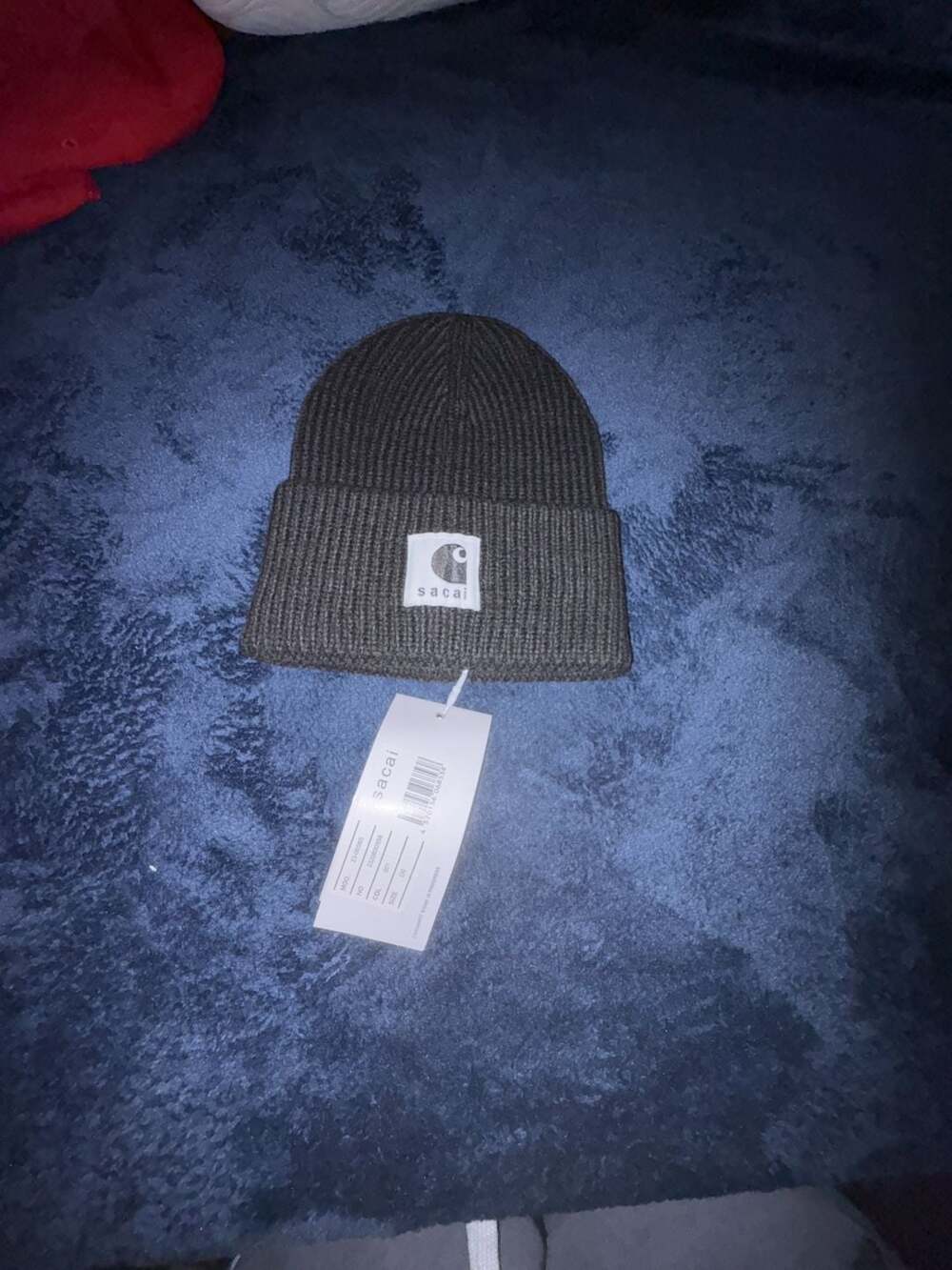 Sacai Carhartt WIP Wool Blend Beanie OS Black